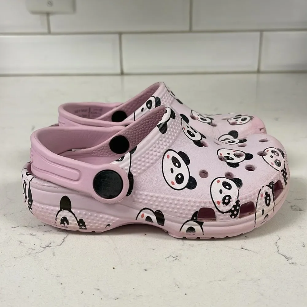 Crocs Childrens/Kids Classic Panda Clogs (Blush Pink) Size 8 Toddler